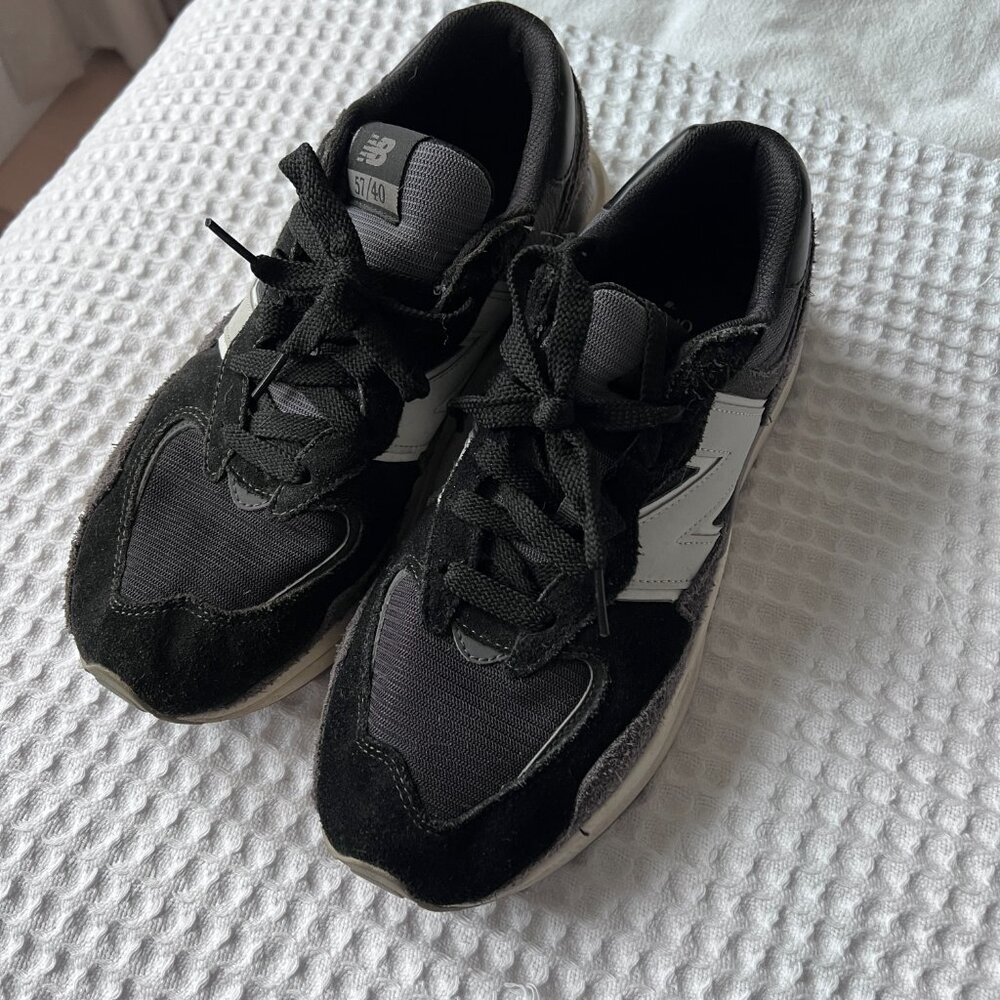 Mens New Balance 57/40 'Black Moonbeam' Sneaker - Picture 6 of 8